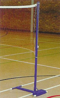 badminton wheeled posts and badminton net