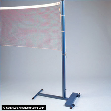 badminton net and posts