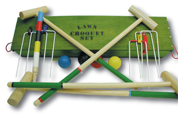 Garden Wooden Boxed Croquet Set