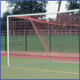 Steel match goalposts and football nets