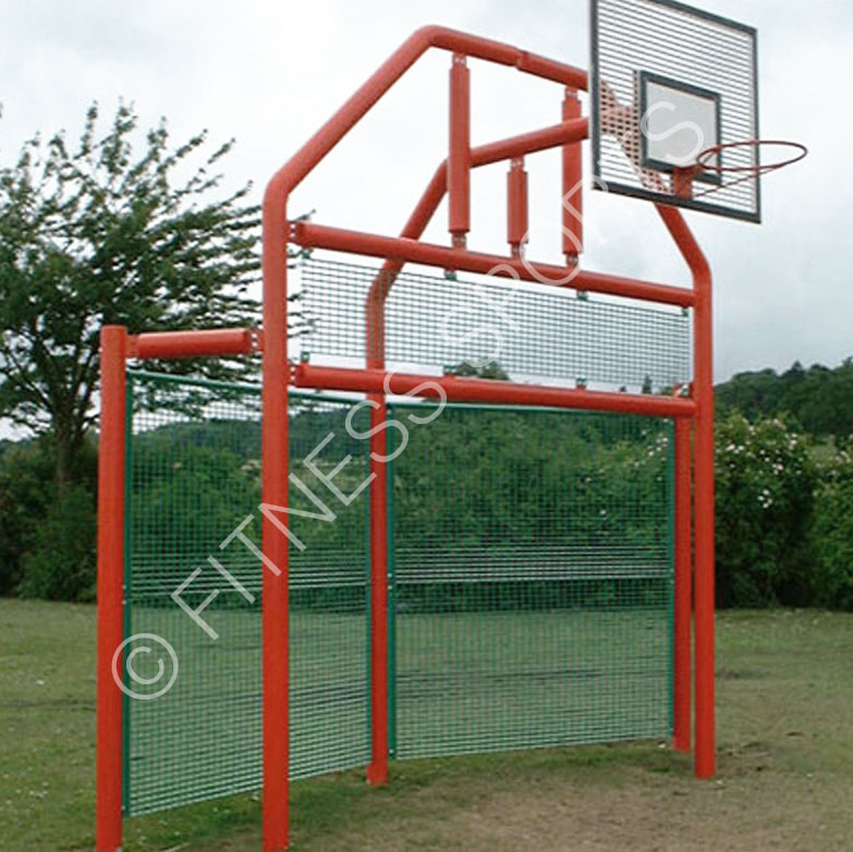 solid steel basketball unit