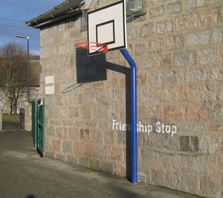 solid steel basketball stand