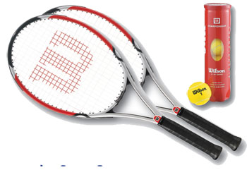 wilson twin tennis bat set