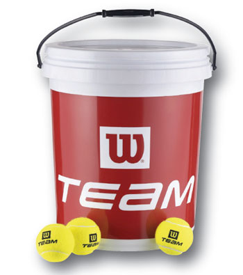 tennis ball bucket of 72 balls