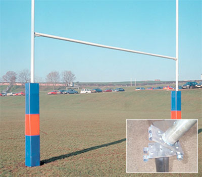 Hinged Alloy 10.67m Rugby Posts