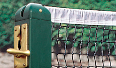 Alloy square 80mm upright tennis posts inc post sockets.