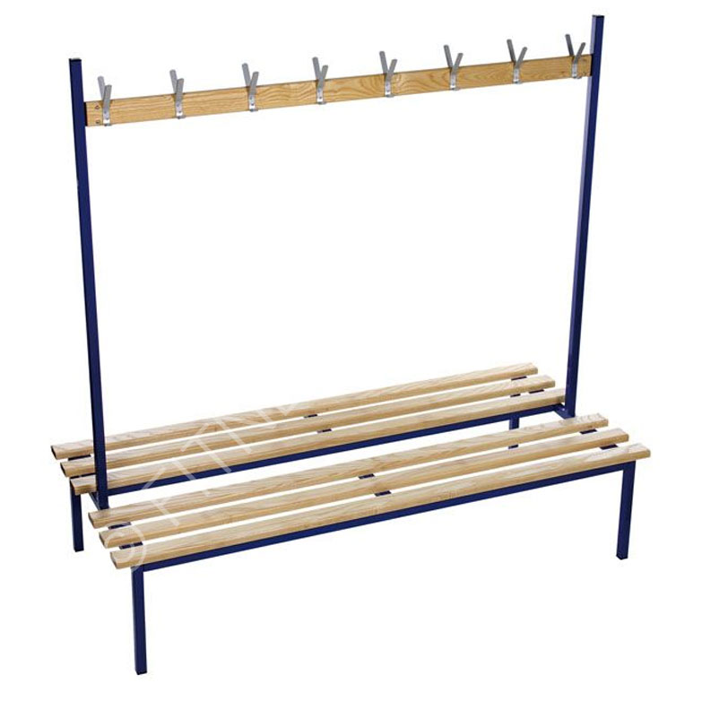 Wooden Floor Fixed Cloakroom Changing Benches Fitness Sports Equipment