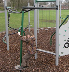 Playground climbing and activity equipment