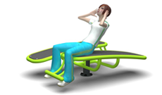 Outdoor Exercise Sit Up Bench