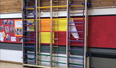 Indoor schools folding gymnasium activity PE climbing frames.