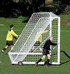 Freestanding 3G Aluminium Portable Senior Football Goalposts