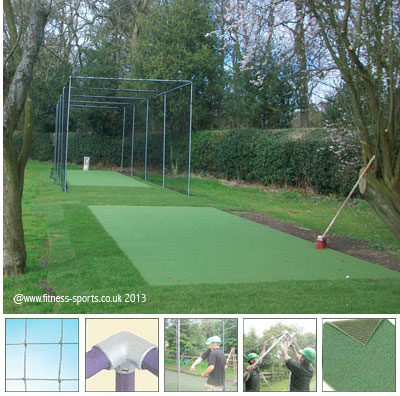 full outdoor cricket area package and construction