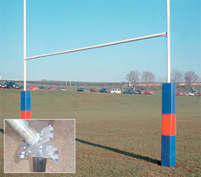 Hinged Steel 10.06m Rugby Posts