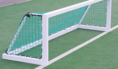 Freestanding steel hockey mini target goalposts.