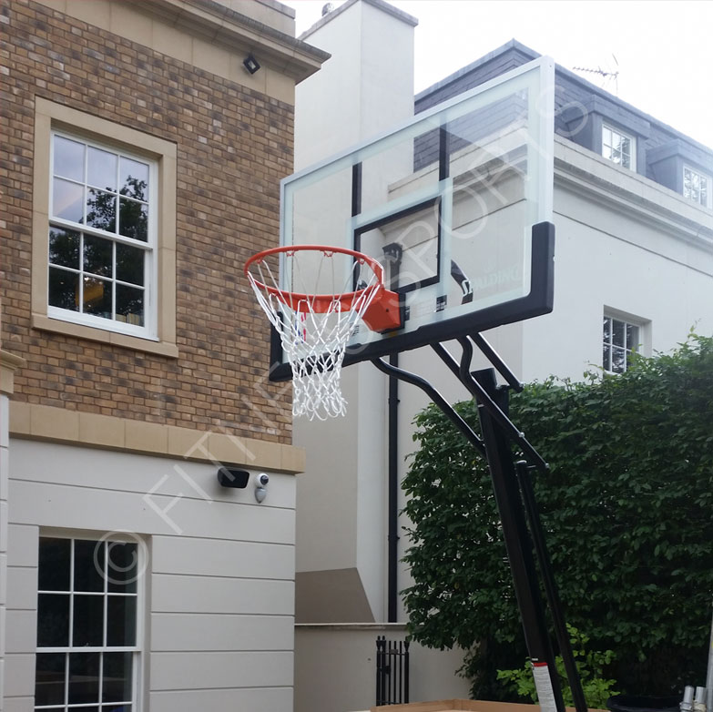 Spalding Ultimate Hybrid Portable Basketball Goal Post System Fitness