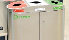 Indoor recycling bins & stations.