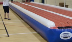 High impact PE inflatable impact safety mattress.
