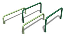 Outdoor adventure trail steel fixed jumping bars.