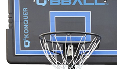Q4 Konquer portable 8ft-10ft basketball system.