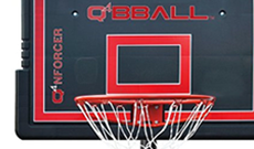 Q4 Nforcer portable 8ft-10ft basketball net system.