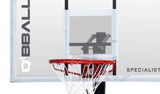 Q4 Speciliast portable 8-10ft basketball net system.
