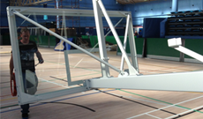 Royal Navy Portsmouth Indoor Tournament Match Basketball Court Goals Installation
