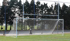 Combination rugby practice goalposts.