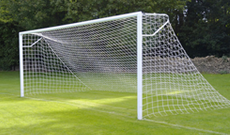 Full size socketed football goalposts.