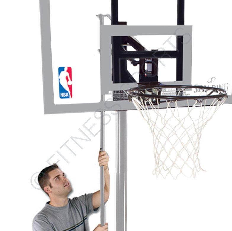 Spalding Silver Acrylic Portable Basketball Goal Post System Fitness