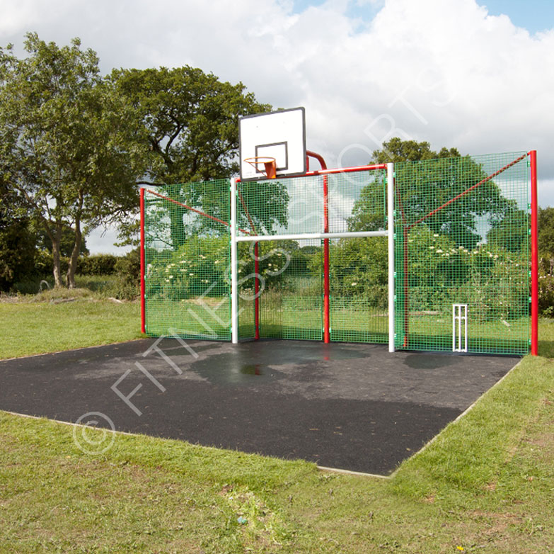 Steel In Ground Basketball & Football Goals Combination Playground MUGA