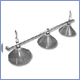 brushed steel pool table lights