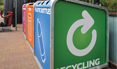 Public recycling bins & stations.