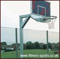 solid fixed in ground basketball systems
