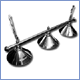 chrome poll table lighting set