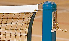 Fixed and portable tennis posts.