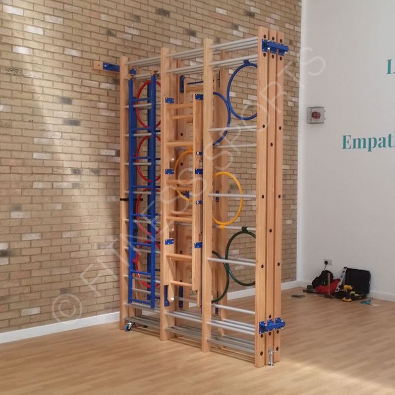 Trio Nova Wooden Wall Mounted & Folding PE Climbing Frame Fitness Sports