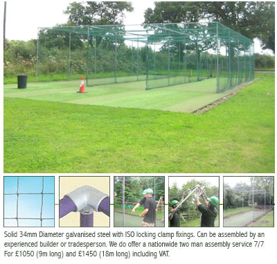 triple steel outdoor cricket nets