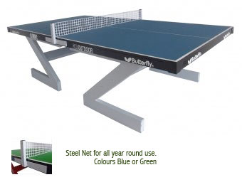Butterfly outdoor steel tennis table