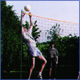 badminton posts and nets