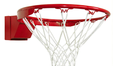 Sure Shot 215 Rebound Basketball Ring and Net Set Red/ White 