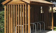 Timber Hut Bicycle Storage Shelter