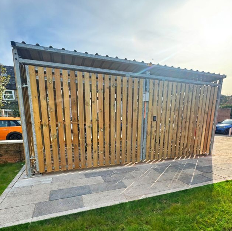 Steel Framed Timber Bicycle Shelter Steel Framed Timber Bicycle Shelter