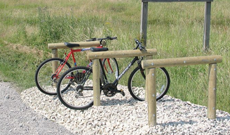 Wooden Bicycle Security Rack