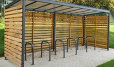 Timber Hut Bicycle Storage Shelter