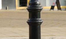 Cast Iron Slim Pedestrian Area Bollard Post