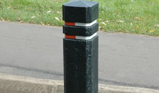 Recycled Plastic Double Band Bollard Post