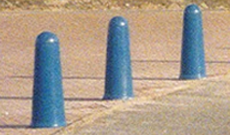 Harbour PVC plastic vehicle access bollard post.