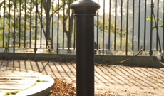 Domed Steel Perimeter Bollard Post