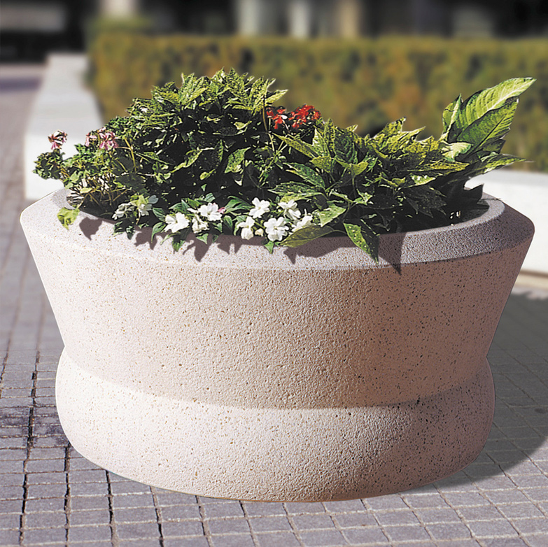 Round Cement Planter Display Box Round Cement Planter Display Box