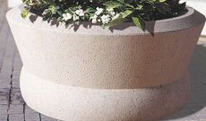 Outdoor Round Cement Planter Display Box